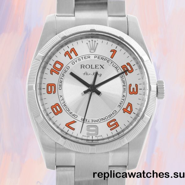 Rolex Air-king Men's 114210SAO 36mm Silver-tone Automatic