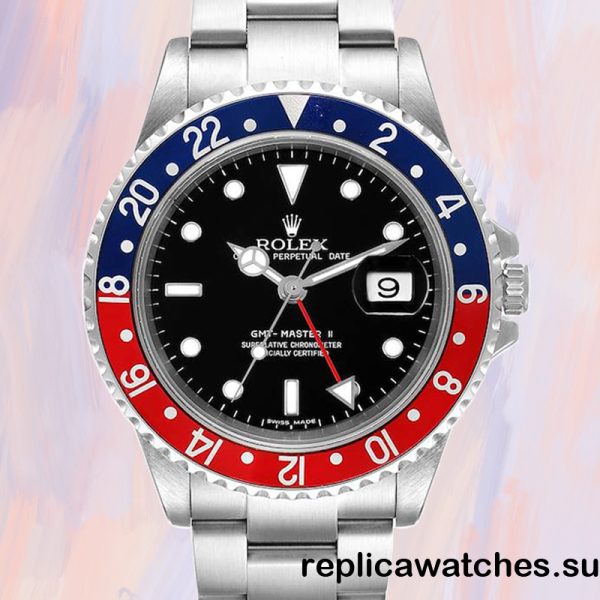 Rolex Gmt Master Ii 16710PEPSI 40mm Men's Silver-tone Oyster Bracelet