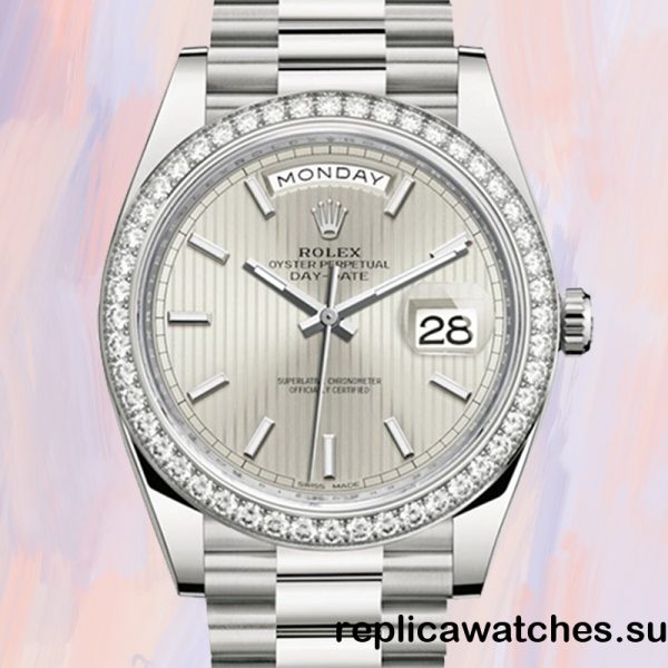 Rolex Day-Date 40mm Men's 228349SSP Silver-tone