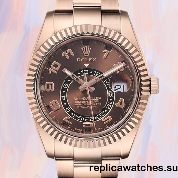 Rolex Sky-dweller 326935BRAO 42mm Men's Rose Gold-tone