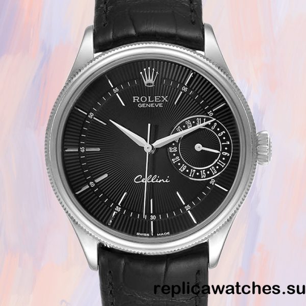 Rolex Cellini 39mm m50519-0007 Men's Leather Strap