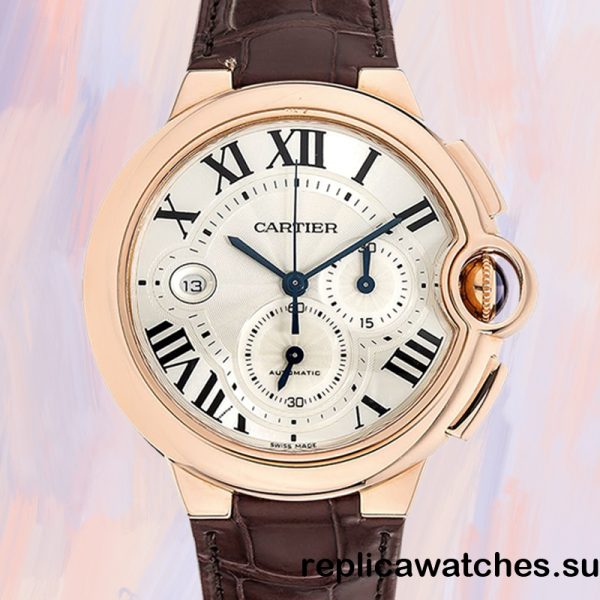 Cartier Ballon Bleu Around 13mm W6920009 Men's Leather