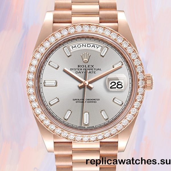 Rolex Day-Date m228345rbr-0007 Men's 40mm Rose Gold-tone