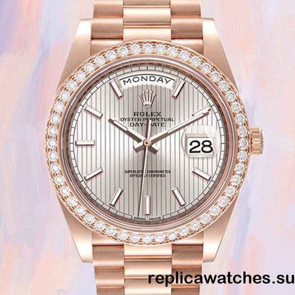 Rolex Day-Date m228345rbr-0010 Men's 40mm Automatic Rose Gold-tone