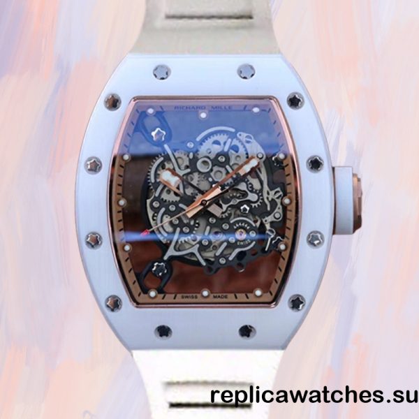 Richard Mille RM055 Men Around 50*42mm RM055-006 Mechanical White