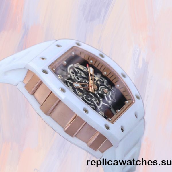 Richard Mille RM055 Men Around 50*42mm RM055-006 Mechanical White - Image 3