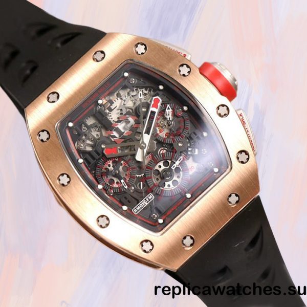 Richard Mille RM011 Around 50*42mm RM011-018 Men Automatic Rubber Band - Image 3