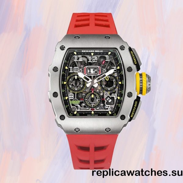 Richard Mille RM 11-03 RM 11-03 Men Around 45mm Silver Rubber Band - Image 2