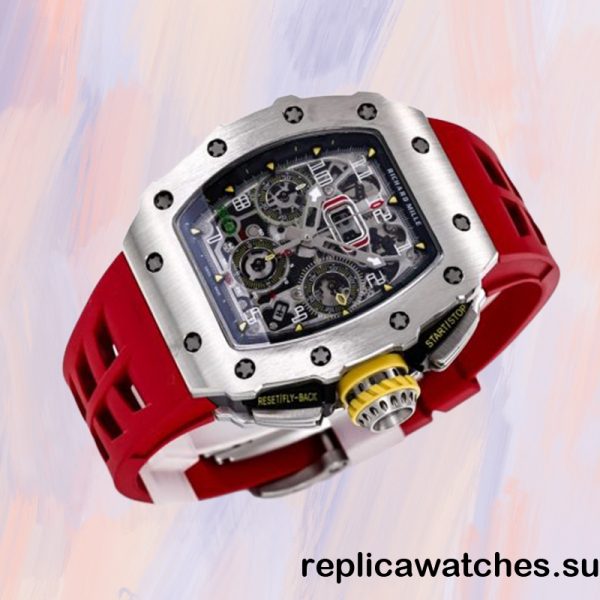 Richard Mille RM 11-03 RM 11-03 Men Around 45mm Silver Rubber Band - Image 4