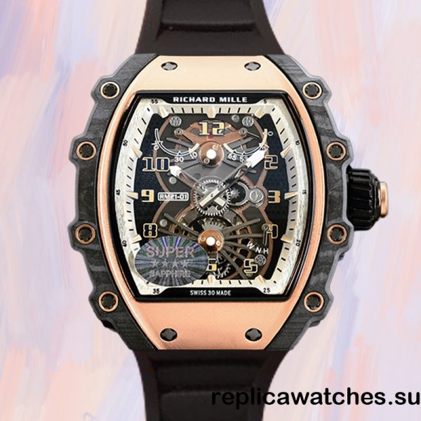 Richard Mille RM21-01 Around 50*40mm RM21-01 Men Black Rubber Band