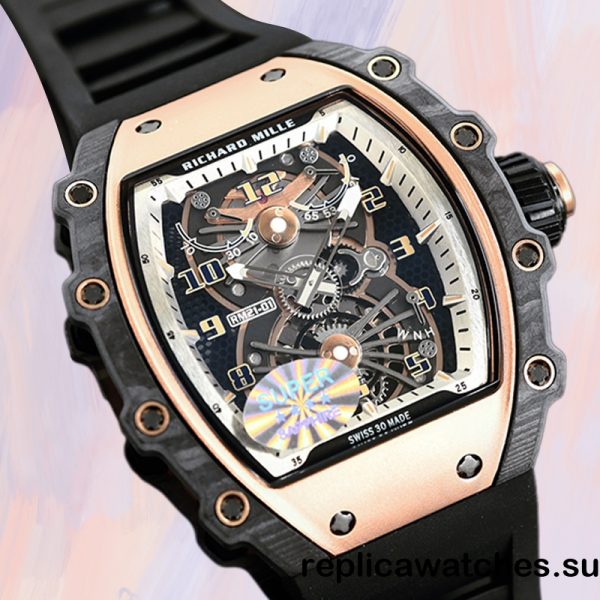 Richard Mille RM21-01 Around 50*40mm RM21-01 Men Black Rubber Band - Image 3